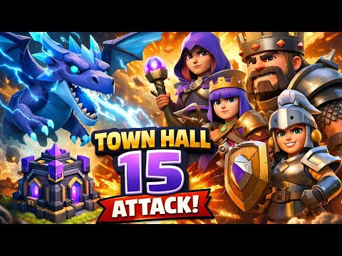 TH15 Electro Dragon Attack 🔥 All Mighty Heroes Destroy Base | Easy 3 Star