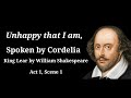 Unhappy that I am || Cordelia || King Lear by William Shakespeare