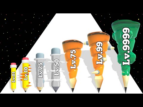 Pen Dig 3D - Drill Pencil Upgrade City Level Up Satisfying ASMR Gameplay