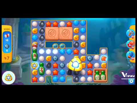 Fishdom. 9564 level no boosters and diamonds. 18 moves