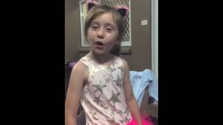 Don't lean on me- 6 year old singing