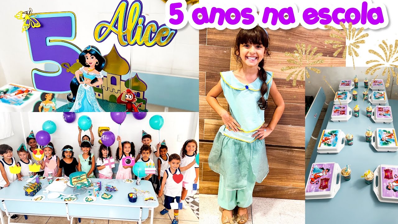 Watch Now ANIVERSÁRIO com FESTA na ESCOLA da Alice 5 anos - Tema princesa Jasmine e Aladdin | Ju Tomé ANIVERSÁRIO com FESTA na ESCOLA da Alice 5 anos - Tema princesa Jasmine e Aladdin | Ju Tomé