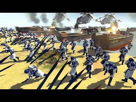 501st Clone Trooper Marines Island BEACH INVASION... - Men of War: Star Wars Mod