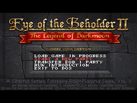 Eye of the Beholder II: The Legend of Darkmoon (PC/DOS) "Longplay" 1991, SSI, Westwood