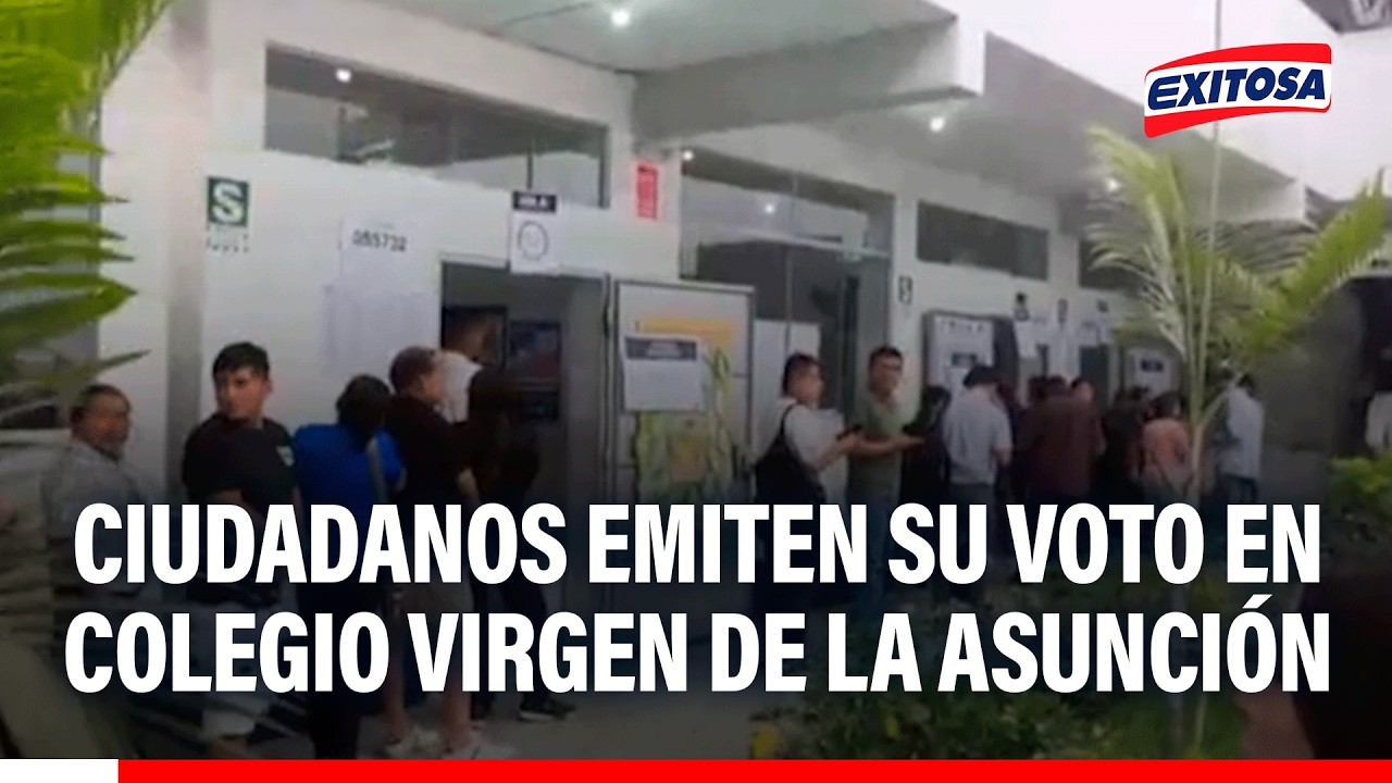 🔴🔵 Electores emiten su voto en el colegio Virgen de la Asunción de S.J.M.