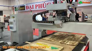 MÁY CNC TRUNG TÂM 2.5D Full Option Trục Lưỡi Cưa - Khoan 5 Mặt - Khoan Cạnh WM-1325RBS Woodmaster