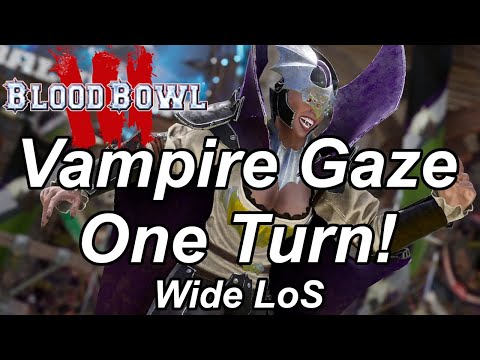 Blood Bowl 3 Vampire one turn touchdown gazing through the back line! (Wide LoS)