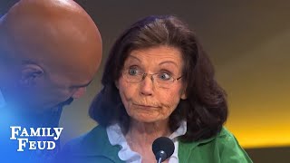 Steve meets Irma! | Family Feud