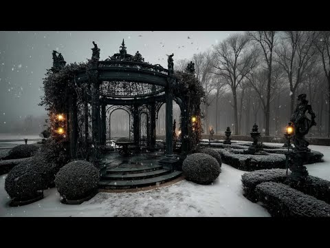 “The manor in Falling Snow” — A Forgotten Garden in Winter Silence | Dark Academia Music