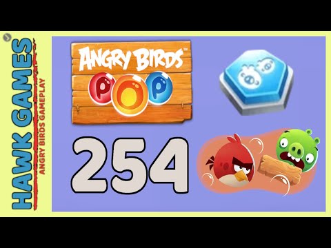 Angry Birds Stella POP Bubble Shooter Level 254 - Walkthrough, No Boosters