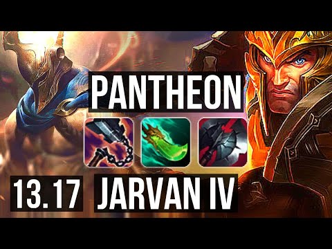 PANTHEON vs JARVAN IV (JNG) | 15/2/13, 67% winrate, Legendary | EUW Master | 13.17