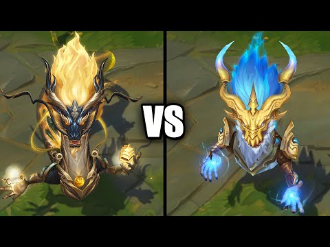 Divine Architect Porcelain Aurelion Sol vs Storm Dragon Aurelion Sol Skins Comparison