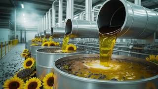 Você não imagina como o ÓLEO DE GIRASSOL É FEITO - Processo Industrial Completo