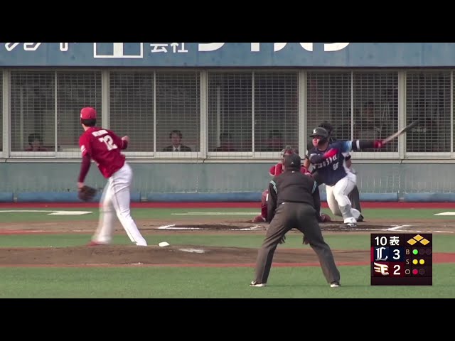 【ファーム】満塁のチャンス!! ライオンズ・渡部健人 セカンドへタイムリー内野安打!! 2025年4月26日 東北楽天ゴールデンイーグルス 対 埼玉西武ライオンズ