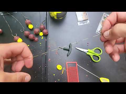 montura simpla cu boilies pentru crap simple carp boilies rig