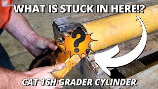 Repair DAMAGED Hydraulic Cylinder for CAT 16H Motor Grader | Machining &amp; Welding