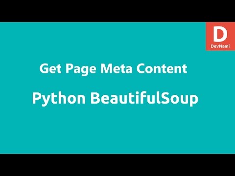 Python BeautifulSoup Get Page Meta Content
