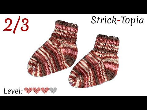 Babysocken stricken leicht gemacht - Video 2/3 - Die Ferse