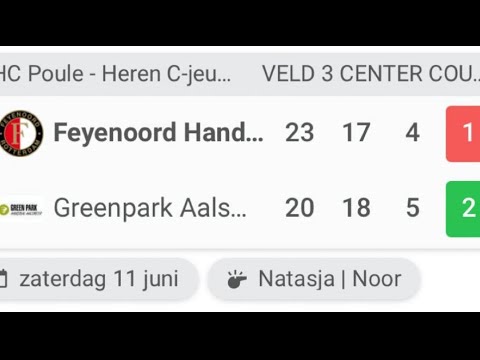 Feyenoord Handbal C1 - Greenpark Aalsmeer C1. NK kwalificatie Heemskerk