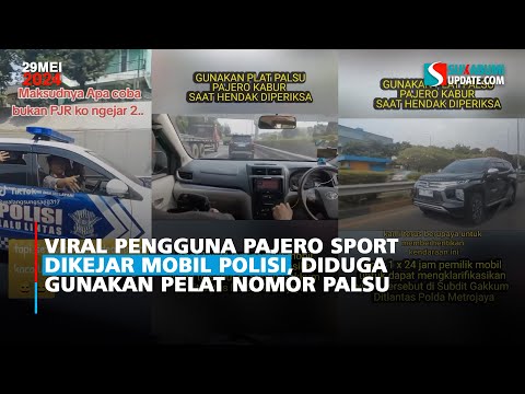 Viral Pengguna Pajero Sport Dikejar Mobil Polisi, Diduga Gunakan Pelat Nomor Palsu