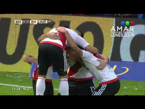Gol de Alario. Boca 0 - River 2 | Primera División 2017 - Fecha 24