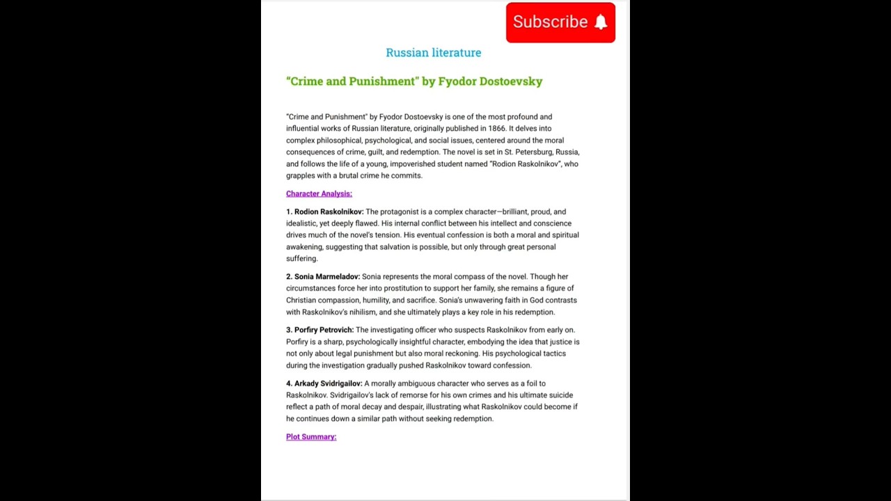 #crime & punishment#russian literature#literary notes