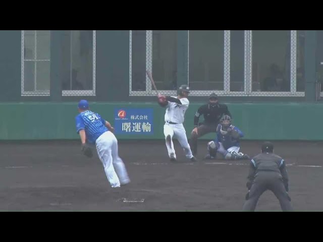 【ファーム】4番の仕事きっちり!! マリーンズ・藤原 リードを広げるタイムリー2ベースヒット!! 2021/5/13 M-DB(ファーム)