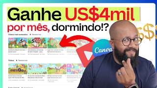 FAÇA $4K+ DÓLARES com Vídeos ANIMADOS no Canva [Renda Passiva Fácil]