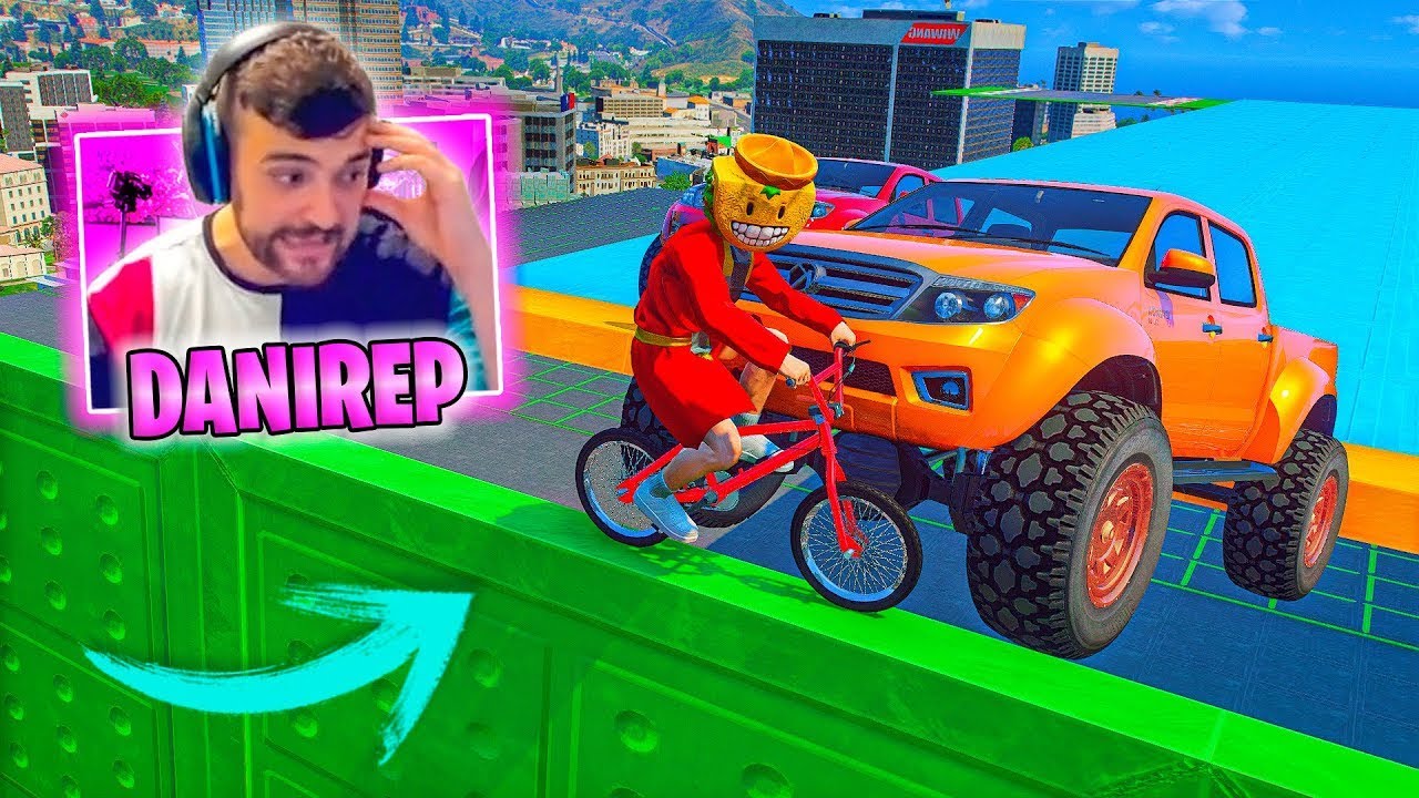 CORRE O TE ATROPELLO EN BICI! ME RESBALO!! - GTA 5 ONLINE