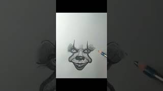 How to Draw Pennywise Easy Step by Step With Pencil | Tutorial | The Dancing Clown #shorts
