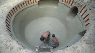 Building The Most Tunnel Water Slide To Swimming Pool Underground House