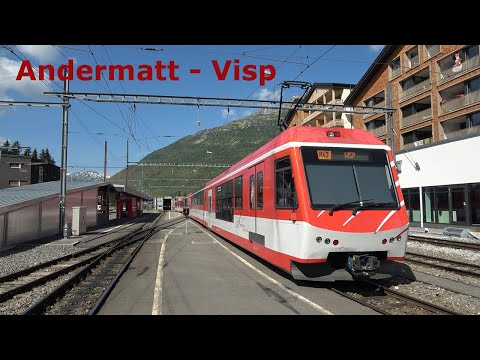 From Andermatt to Visp, Switzerland