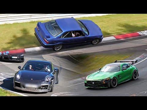 Nurburgring ALMOST CRASH, DRIVING AFTER CRASH, DANGEROUS MOMENTS