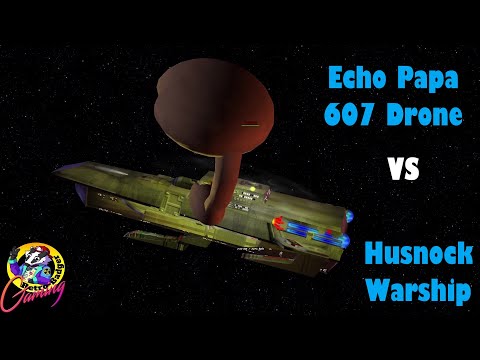Echo Papa 607 Drone VS Husnock Warship | Both Sides | Star Trek Ship Battles | Bridge Commander |