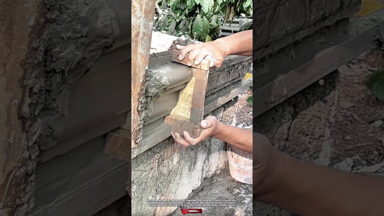 Manual Tool for Creating Perfect Concrete Wall Moldings