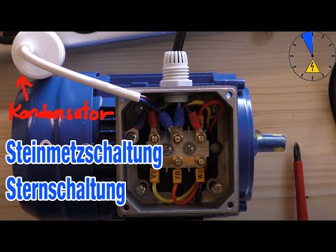 Steinmetz circuit operate three-phase motor connect capacitor star circuit