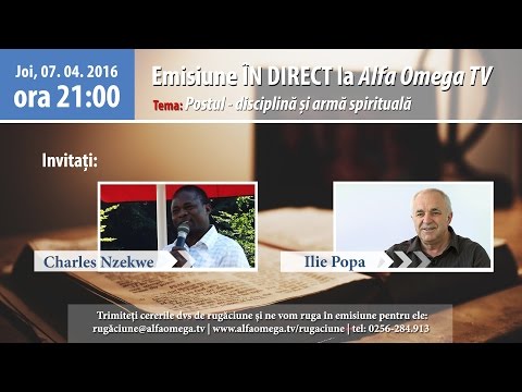 Emisiune live la Alfa Omega TV - Postul - Joi, 7 aprilie 2016, ora 21