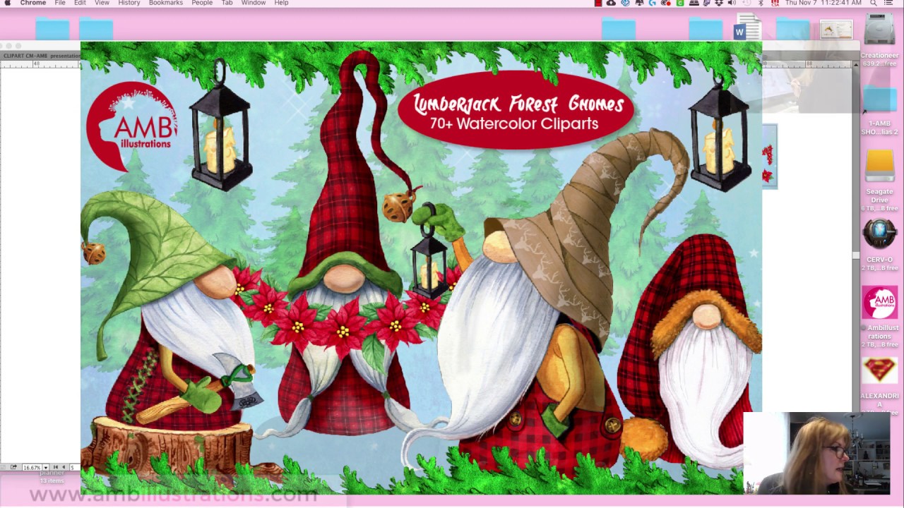 Rustic Cabin Christmas Gnomes Bundle presentation