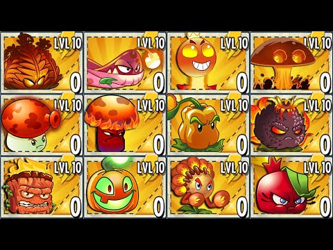 Plants Vs Zombies 2 | All FIRE Plants Power-Up! vs Gargantuar Zombies 2 (PVZ2)