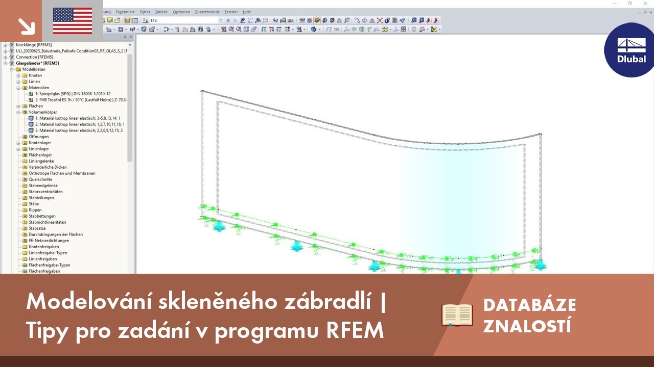 Modelování skleněného zábradlí | Tipy pro zadání v programu RFEM