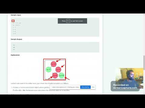 Hackerrank Visitor Pattern Problem