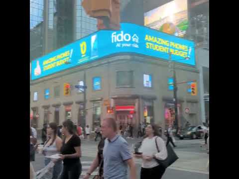 Toronto ( Dundas square - Times Square of Toronto , View from CN tower)