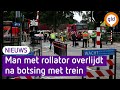 Man met rollator overleden na botsing met trein