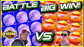 DeRose And I Battle To See Who Gets The BIG WIN?!? Dragon Link Autumn Moon VS Happy And Prosperous