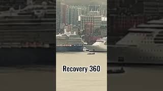 Fuel barge avoids collision with big cruise ship, does 360 turn in Vancouver