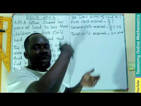 BECE 2025 - Paper 2 | Question 4(b) | Sharing a Quantity according to a Given Ratio