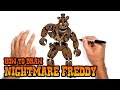 How to Draw Nightmare Freddy (FNAF 4)- Step by ...