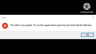 Fix Cemu Error This Title is Encrypted to run this application open keys txt and add the disc key