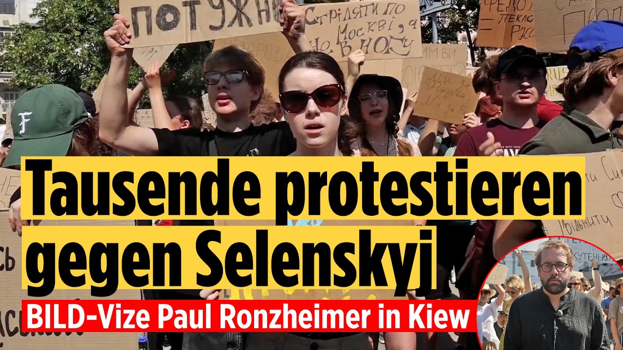KIEW: Tausende protestieren gegen Selenskyj nach Entlassung von Verteidigungsminister Fedorow