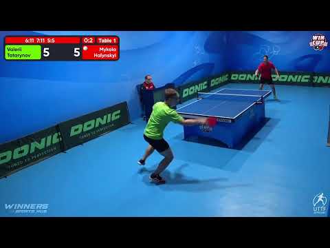 01:30 Valerii Tatarynov 0-3 Mykola Halynskyi West 5 WIN CUP 08.11.2022 | TABLE TENNIS WINCUP